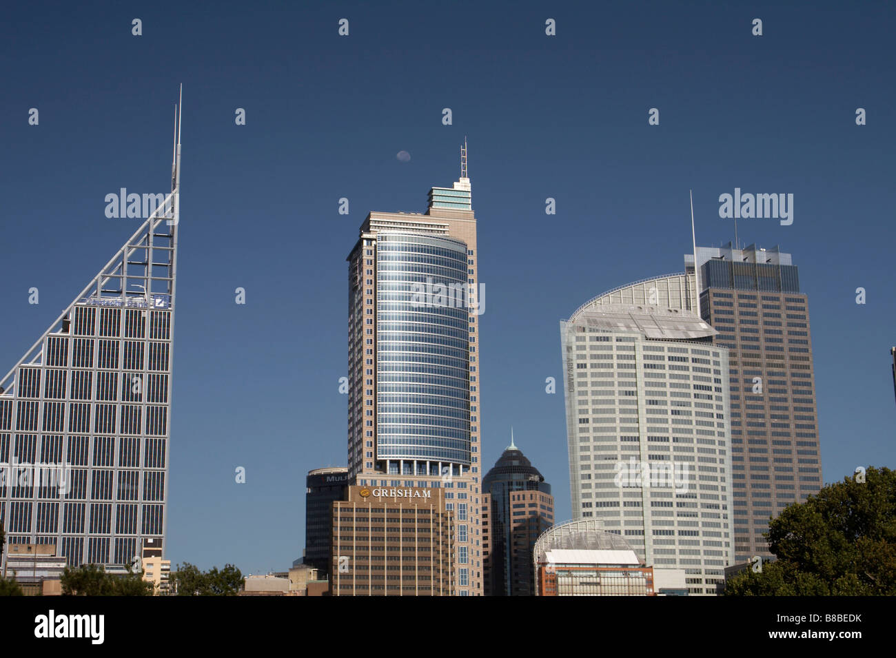 Vista del centro cittadino di Sydney dal dominio Foto Stock