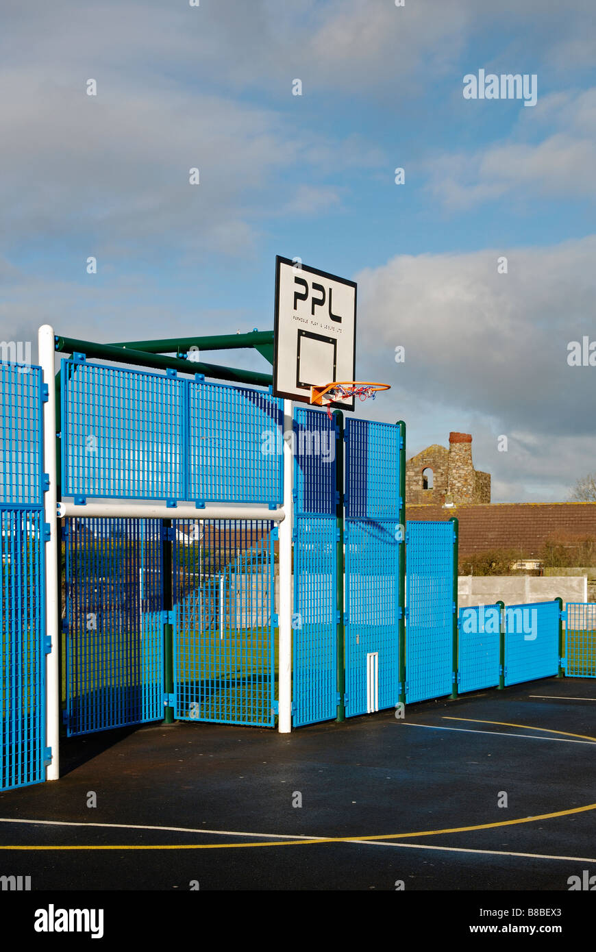 Per tutte le condizioni atmosferiche Campo sportivo in camborne,cornwall, Regno Unito Foto Stock