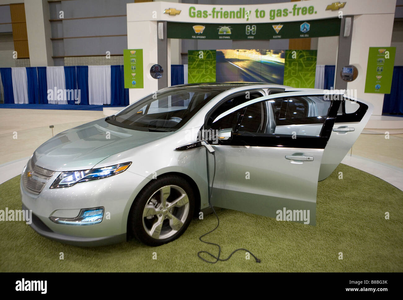 4 febbraio 2009 Washington D C La Chevrolet Volt sul display al Washington Auto Show Foto Stock