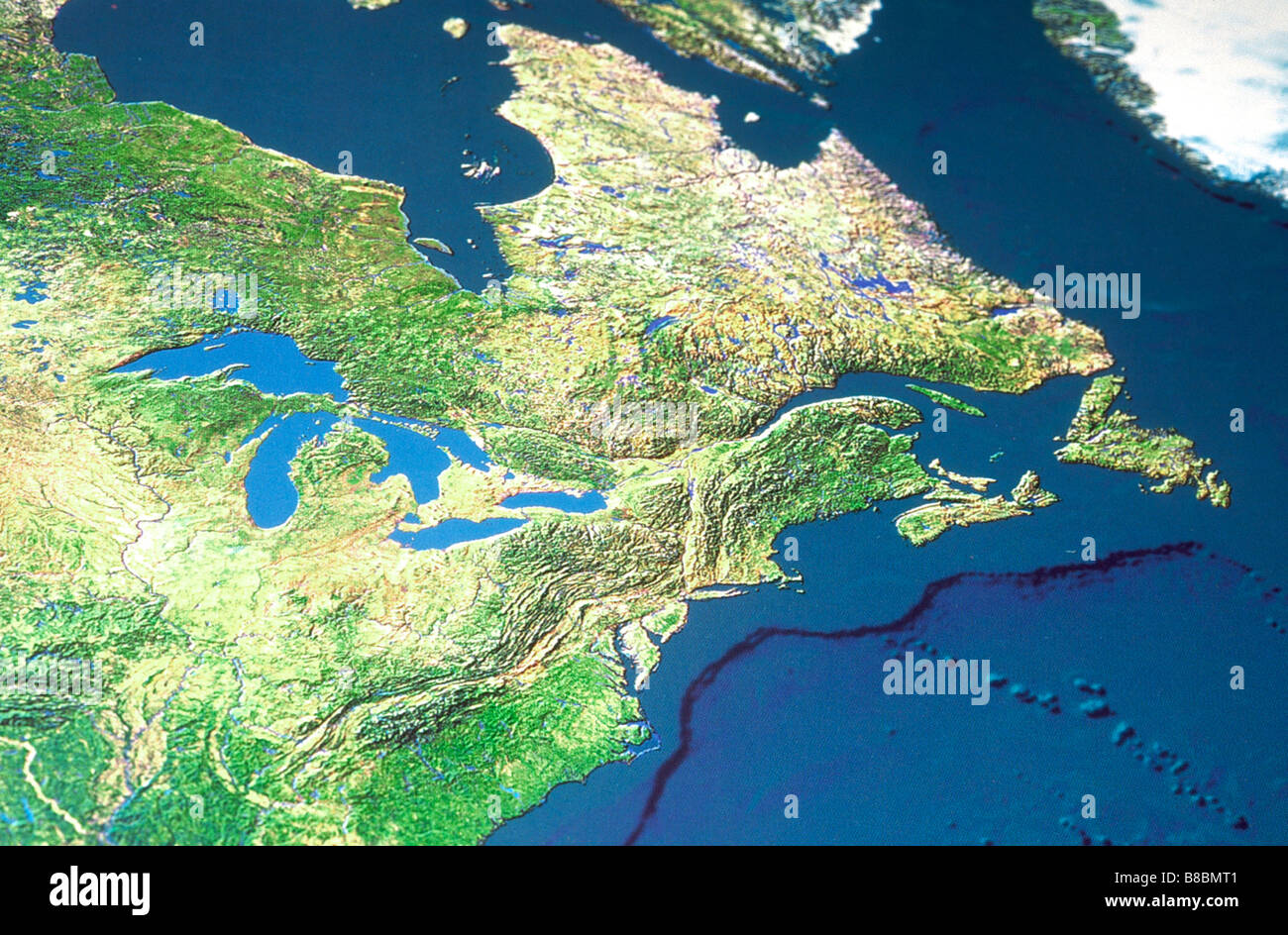 Mappa Canada Grandi Laghi Foto Stock