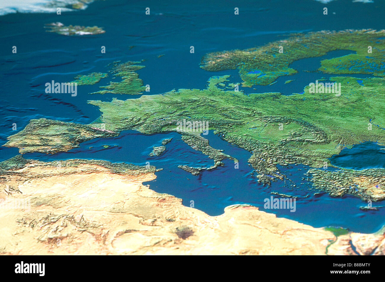 Mappa Europa Nord Africa Foto Stock