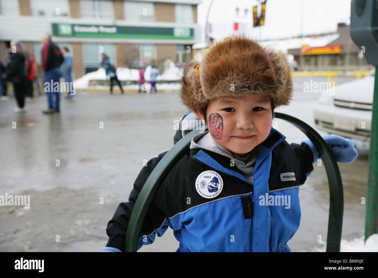 I giovani prima nazione Boy Rendezvous Festival, Whitehorse, Yukon Foto Stock