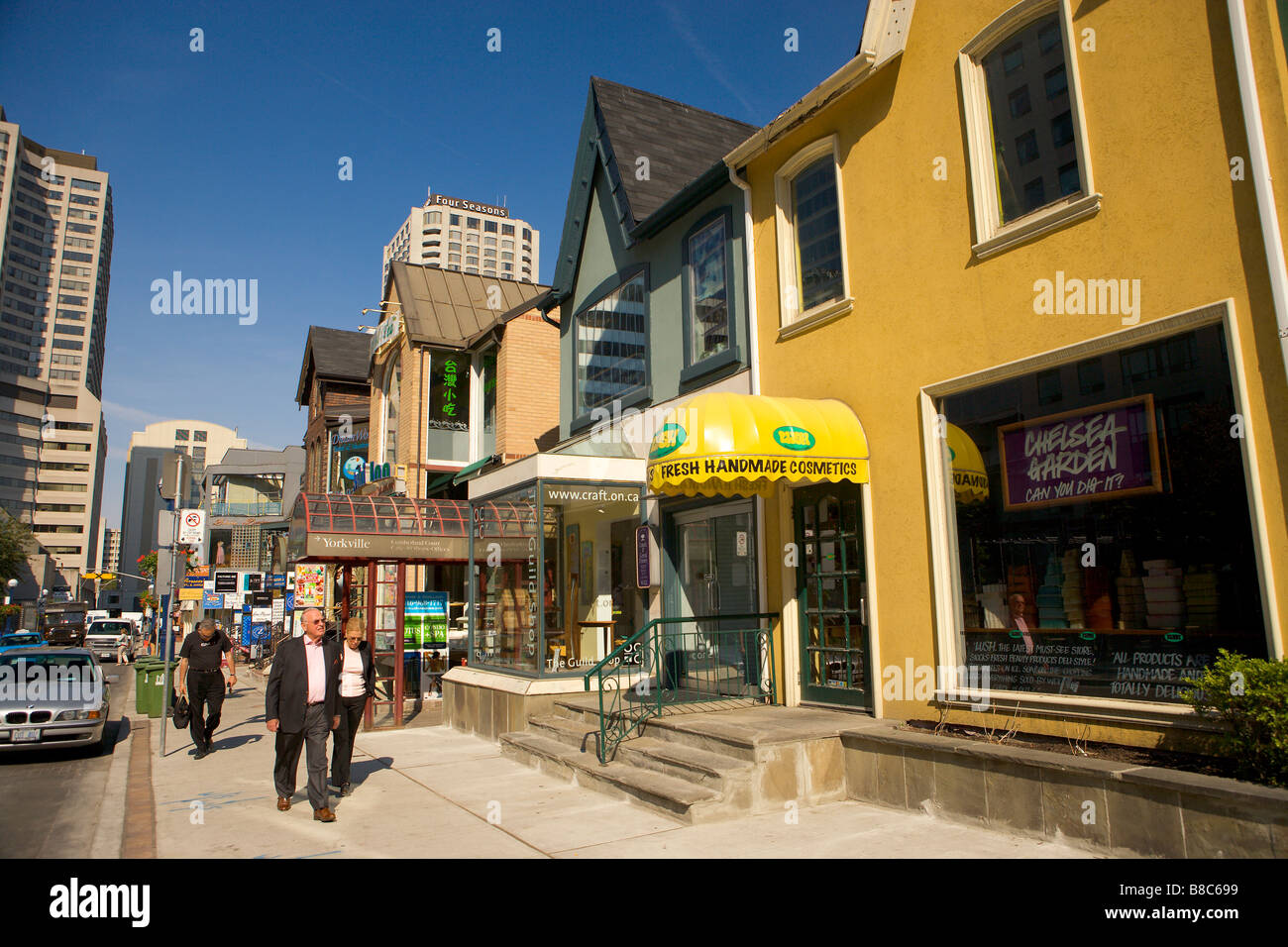 Cumberland Street, Yorkville, Toronto, Ontario Foto Stock