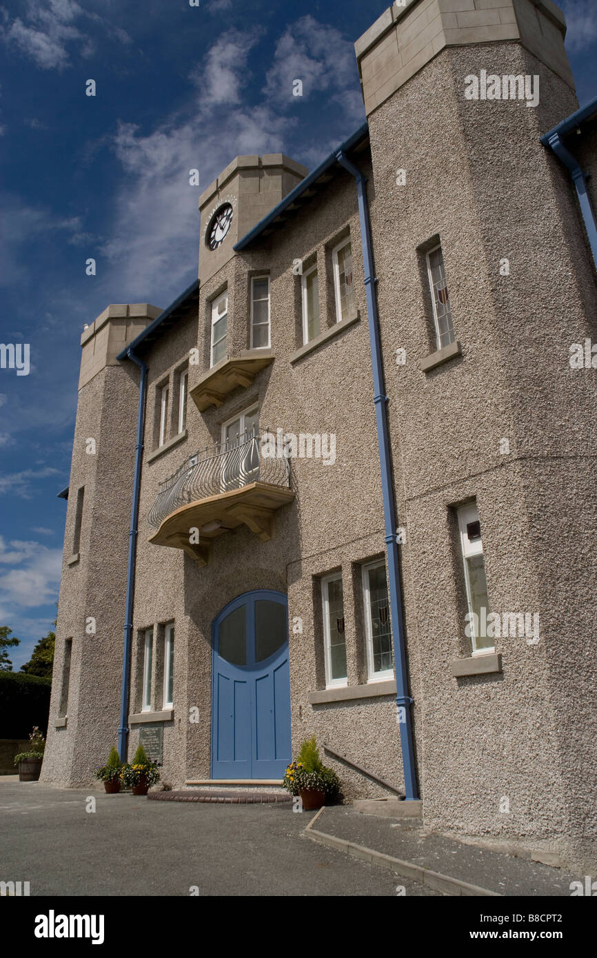 Memorial Hall a Criccieth aperto da David Lloyd George nel 1922, Gwynedd, il Galles del Nord Foto Stock