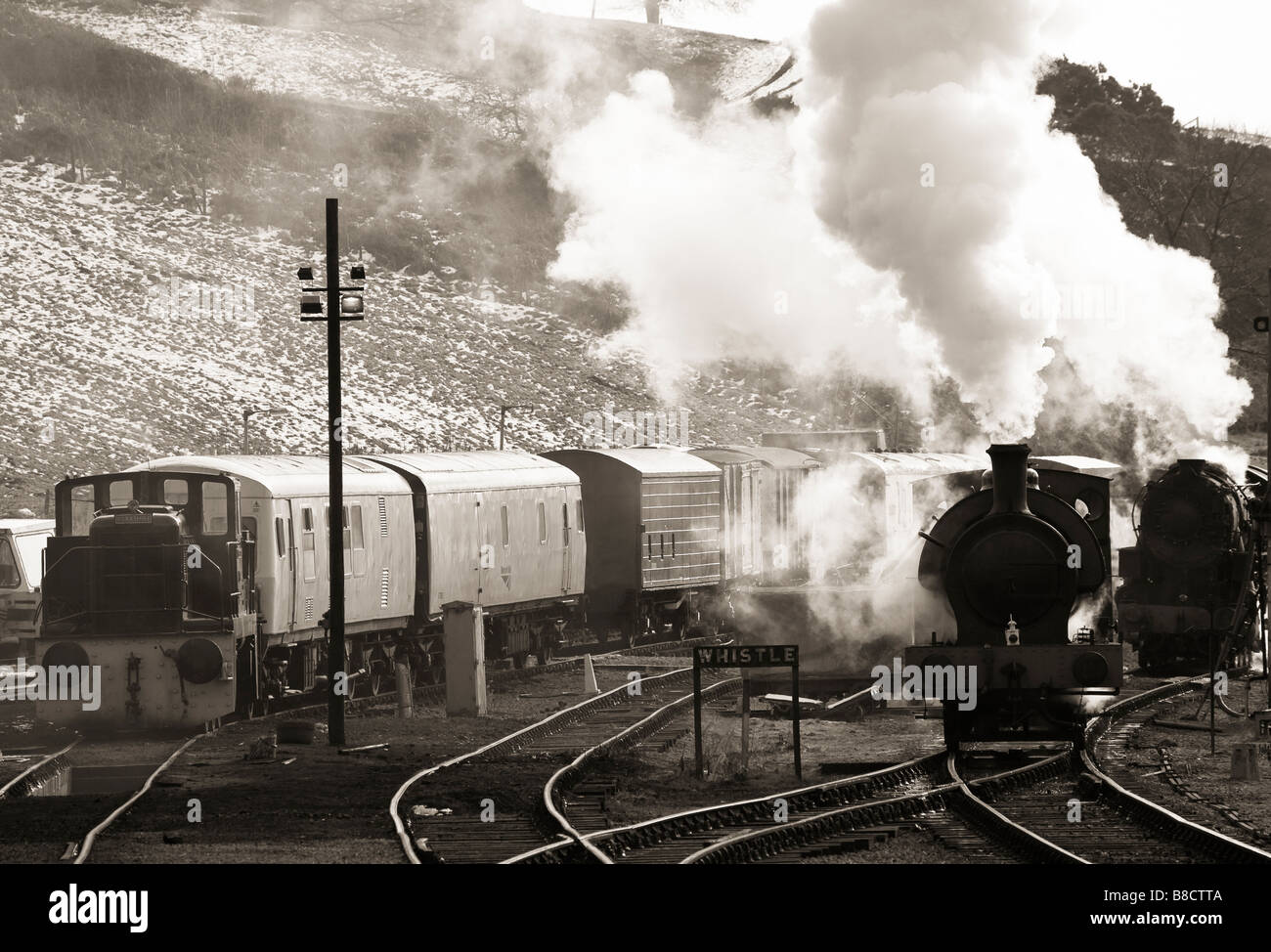 Vintage treno a vapore Foto Stock