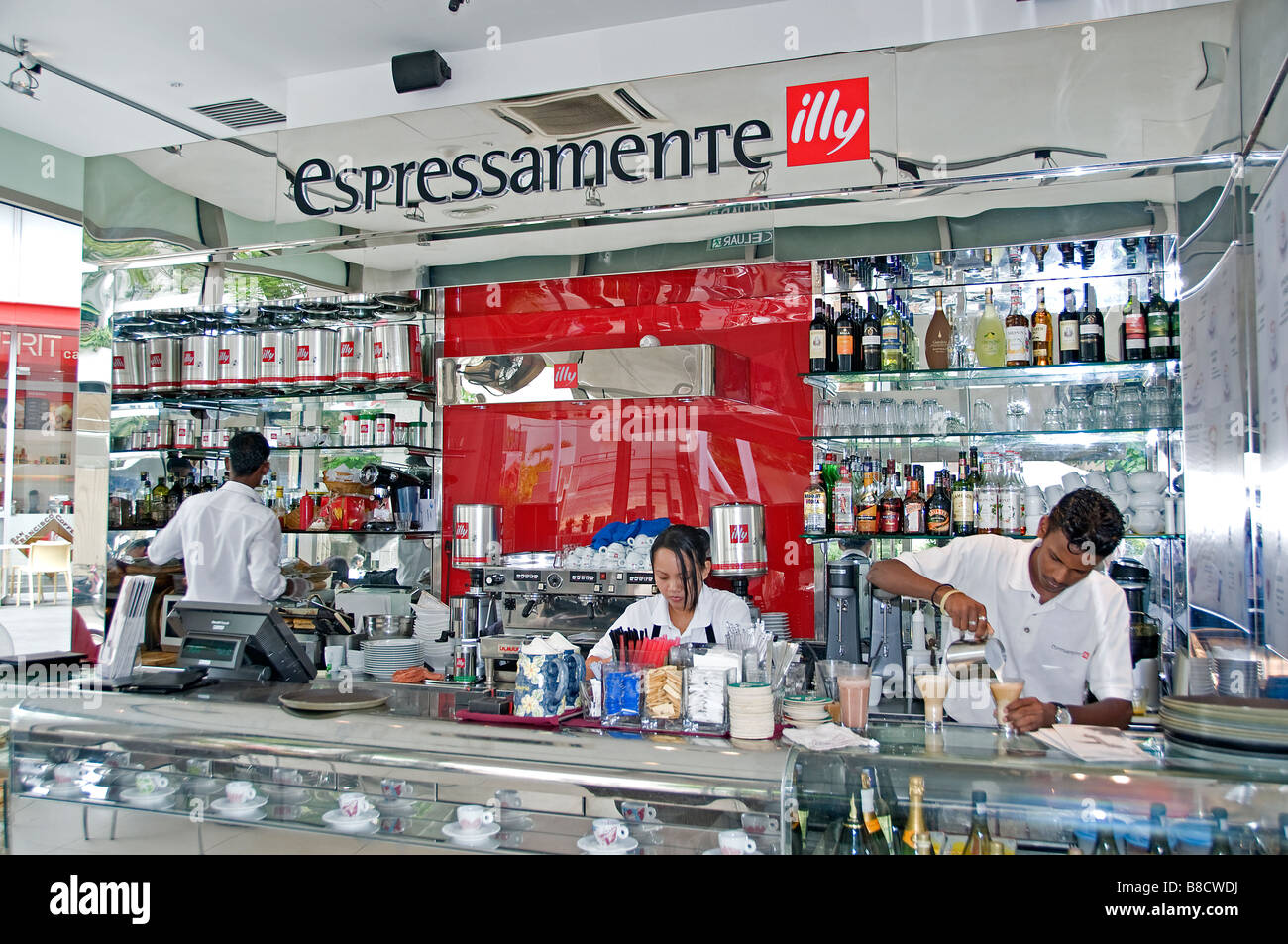 Bukit Bintang Star Hill Galleria Illy Caffè Bar Kuala Lumpur in Malesia Foto Stock