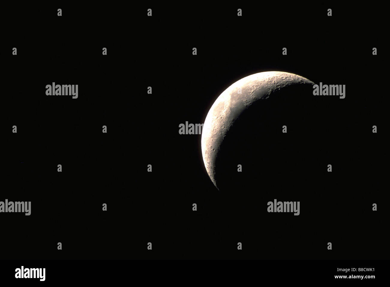 FV1061, Dave Nunuk; Crescent Moon, cielo nero Foto Stock
