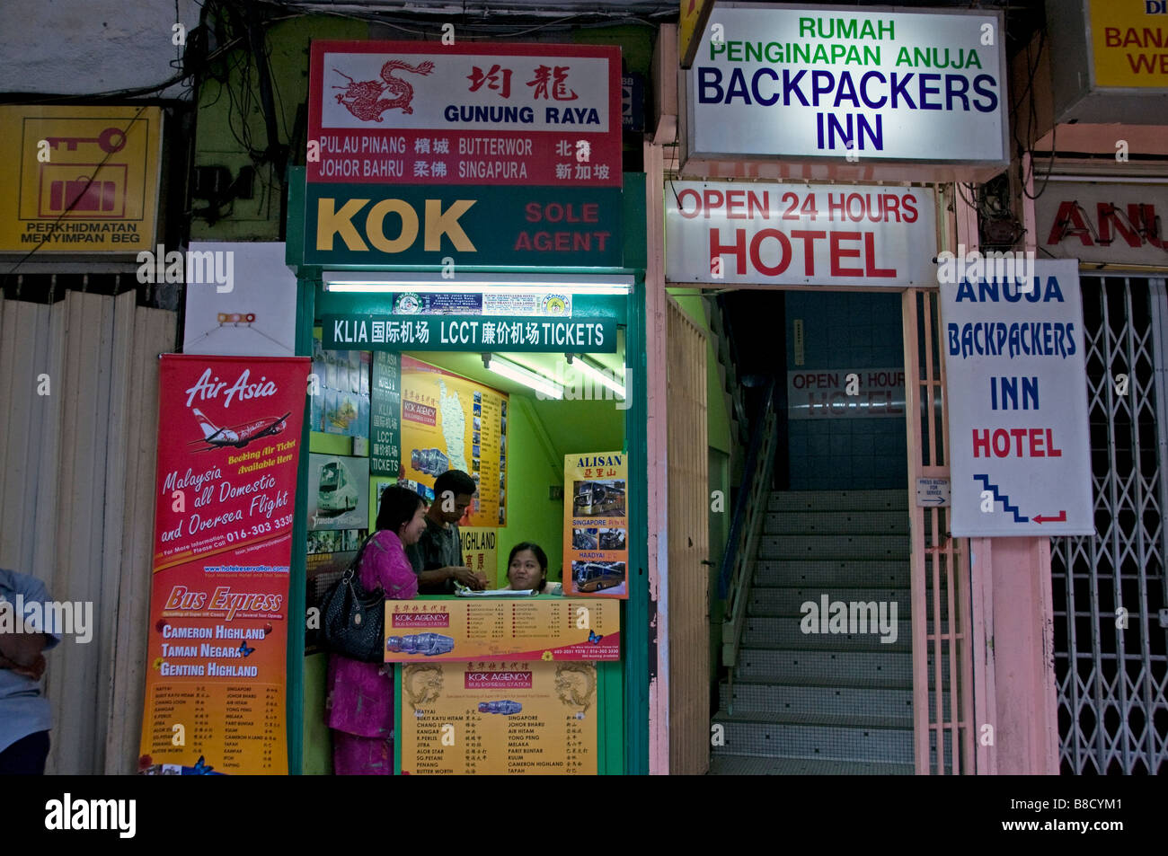 Malaysia malese Kuala Lumpur budget economici backpackers inn hotel centro città vicino a Chinatown Foto Stock