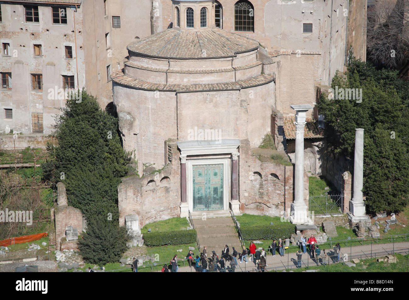 La tomba di Romolo(Romolo Tempio), Foro Romano, Roma, Italia Foto Stock