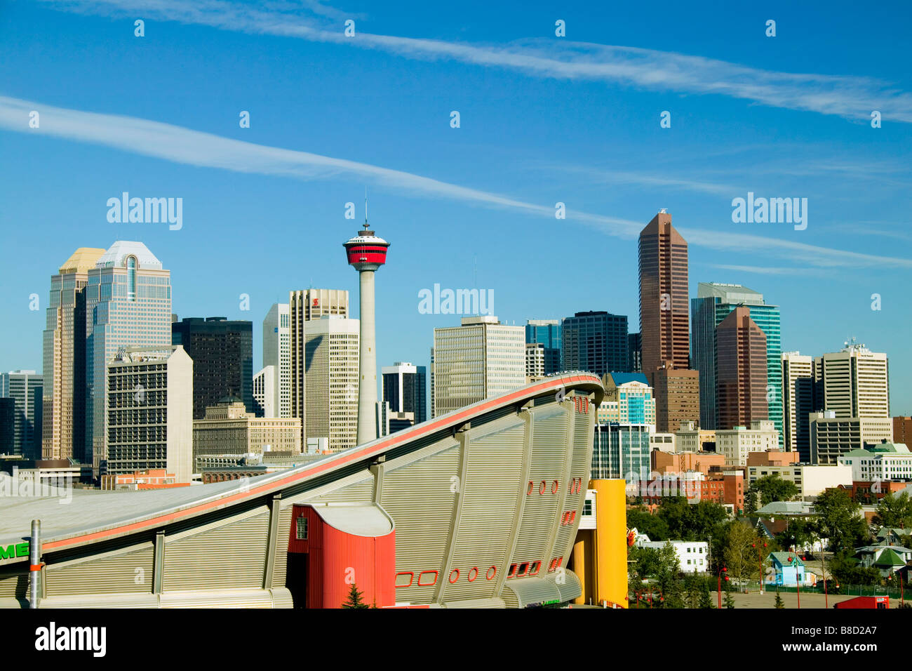 Saddledome Downtown di Calgary, Alberta Foto Stock
