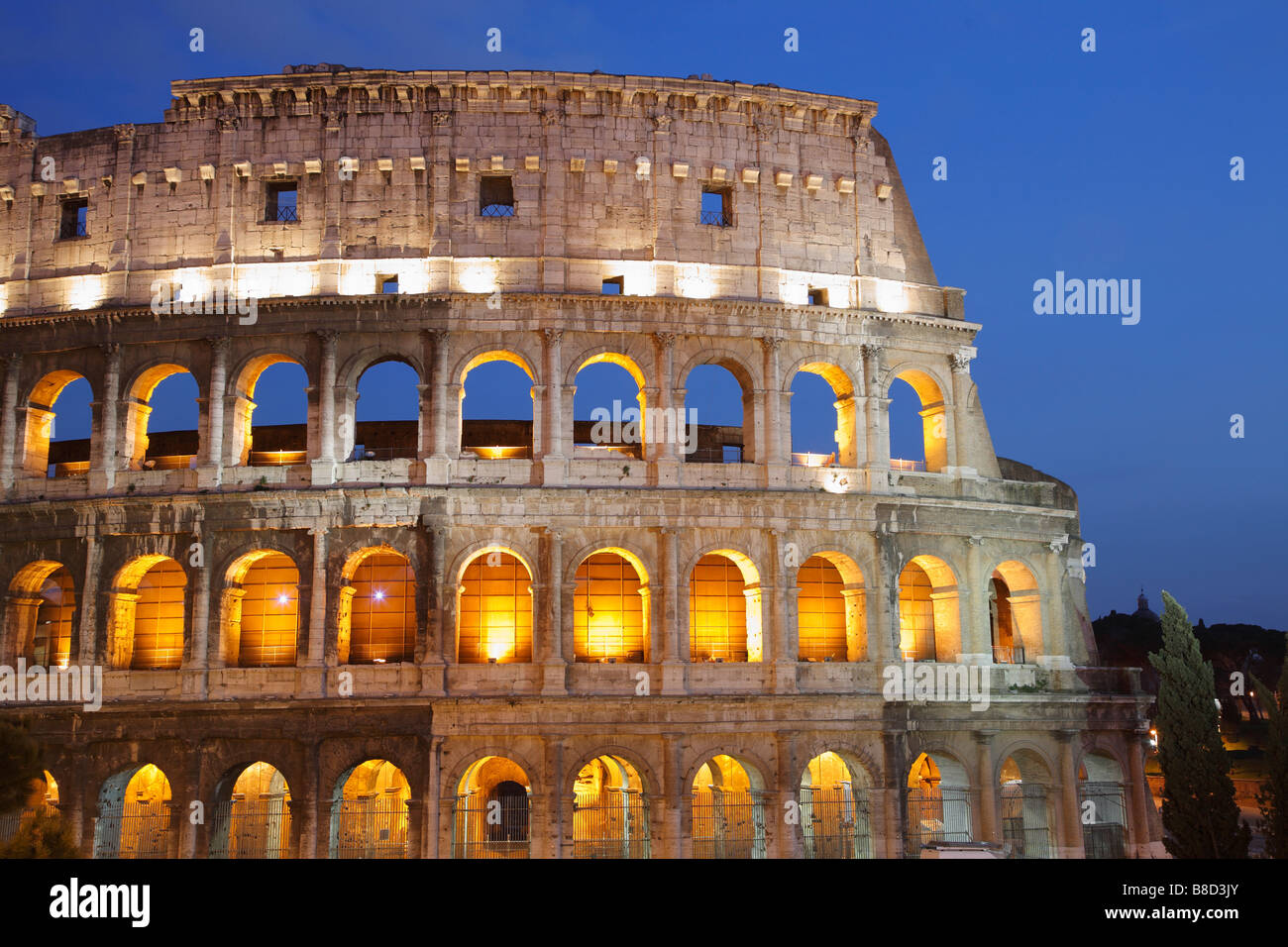 Colosseo di notte, Roma, Italia Foto Stock