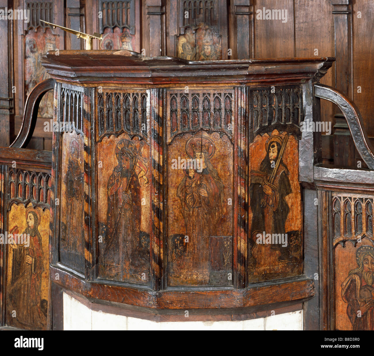 Hexham Abbey leggio Foto Stock