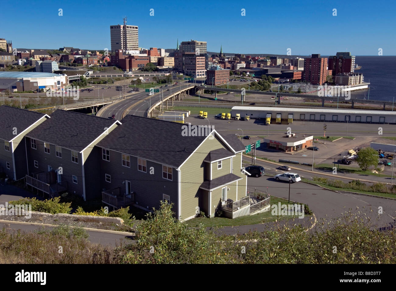 Il centro della città di Saint John, New Brunswick Foto Stock