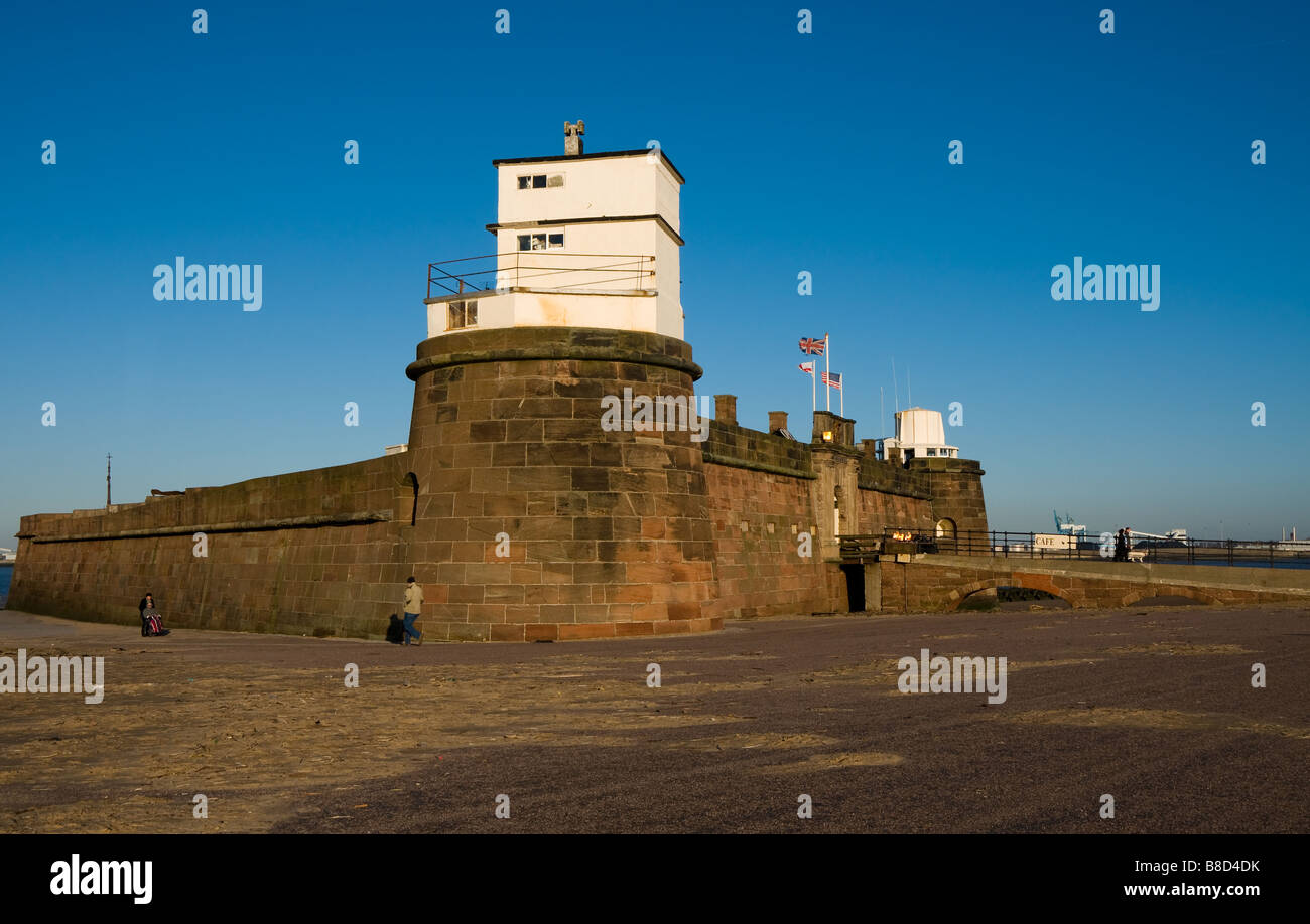 Fort Pesce persico New Brighton Wirral Liverpool Bay Foto Stock