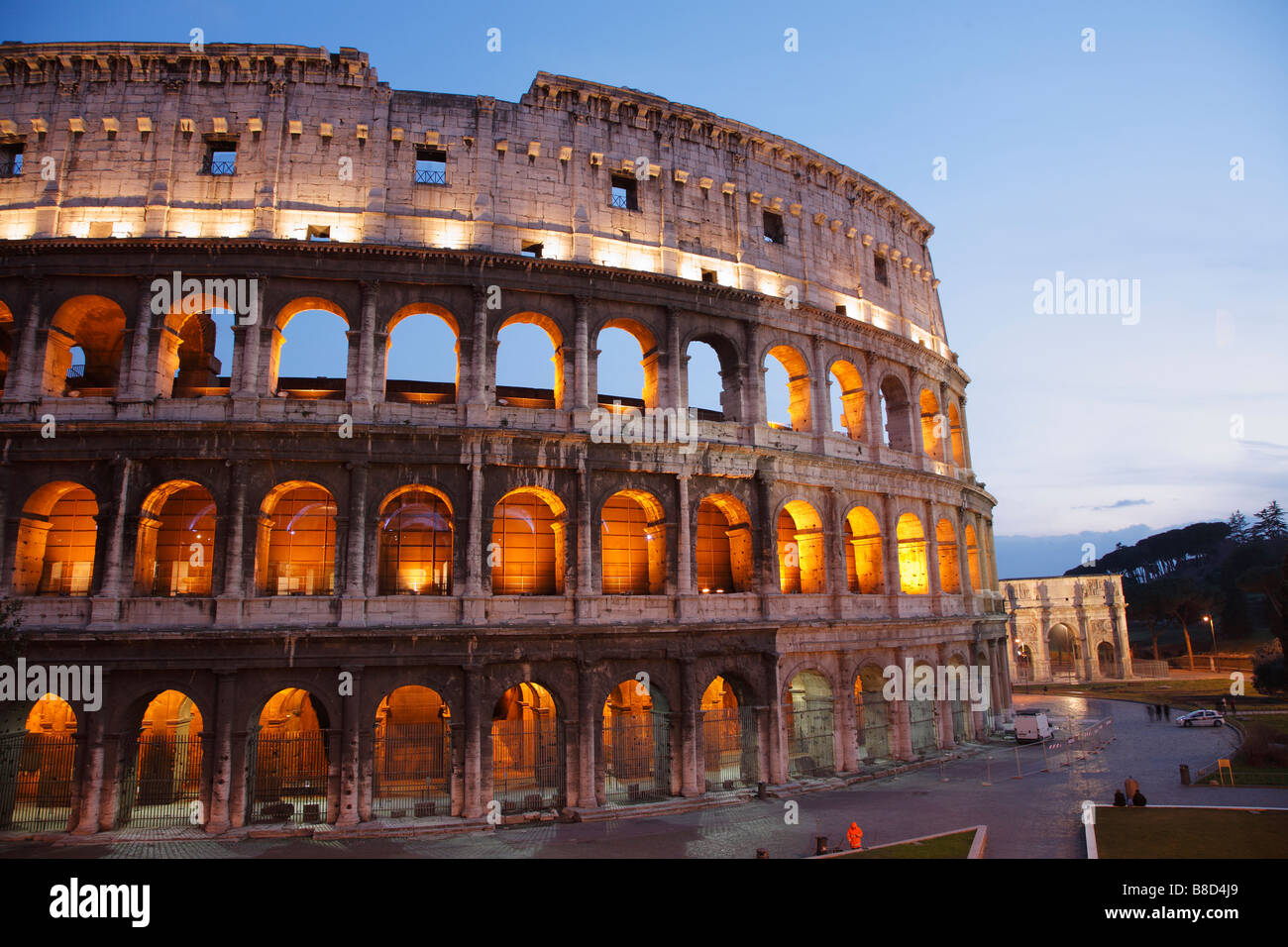 Colosseo di notte, Roma, Italia Foto Stock