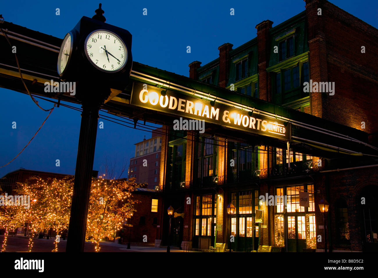 Gooderham mosto edificio, distilleria, Toronto, Ontario Foto Stock