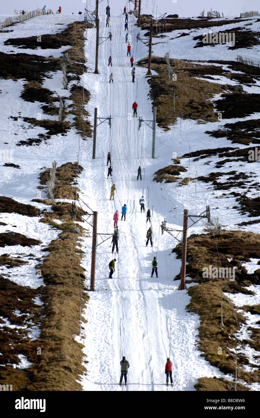Glenshee Ski Centre in Cairngorm National Park in Scozia Febbraio 2009 Foto Stock