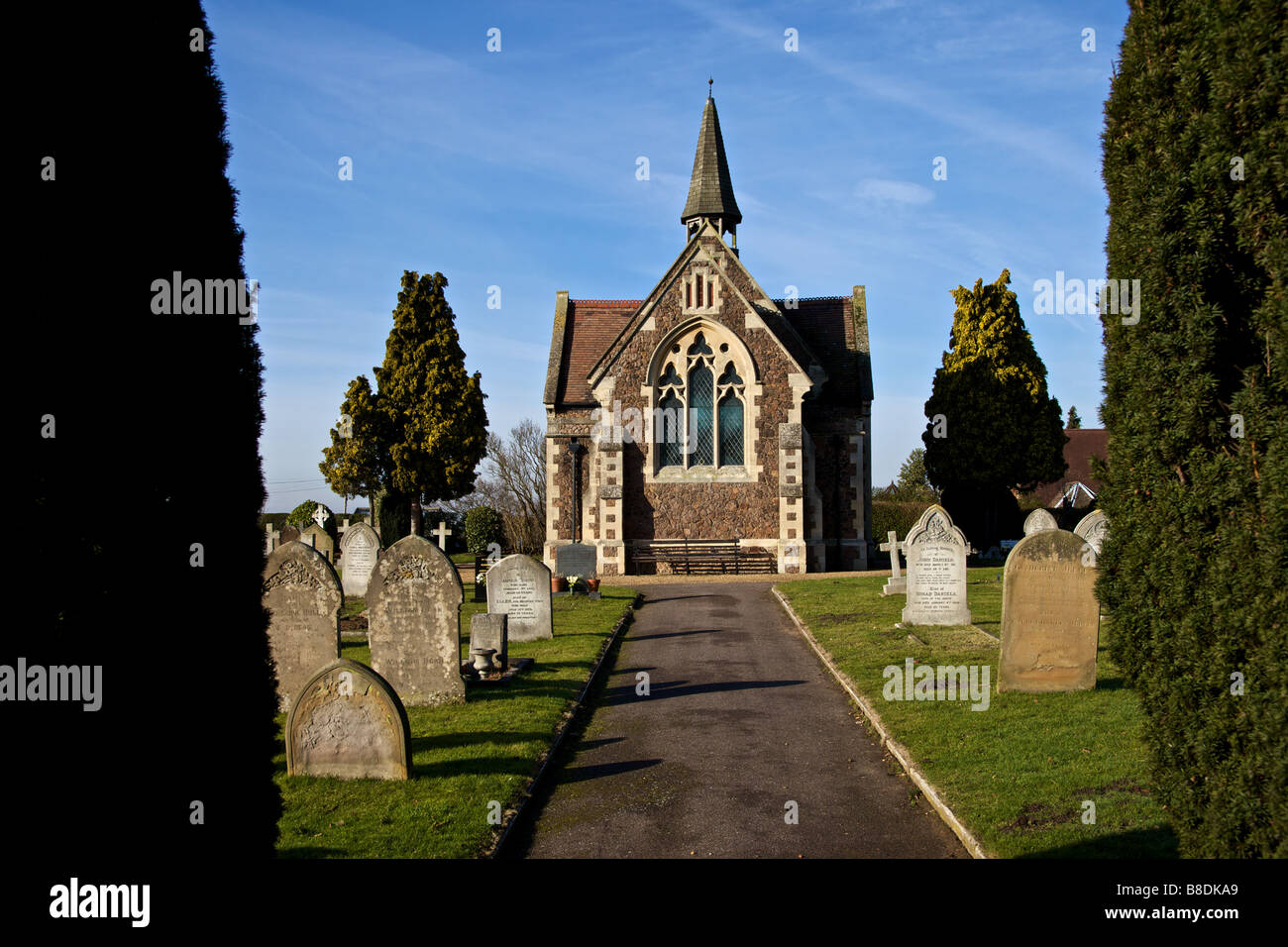 Sandy cimitero comunale, bedfordshire, Inghilterra Foto Stock