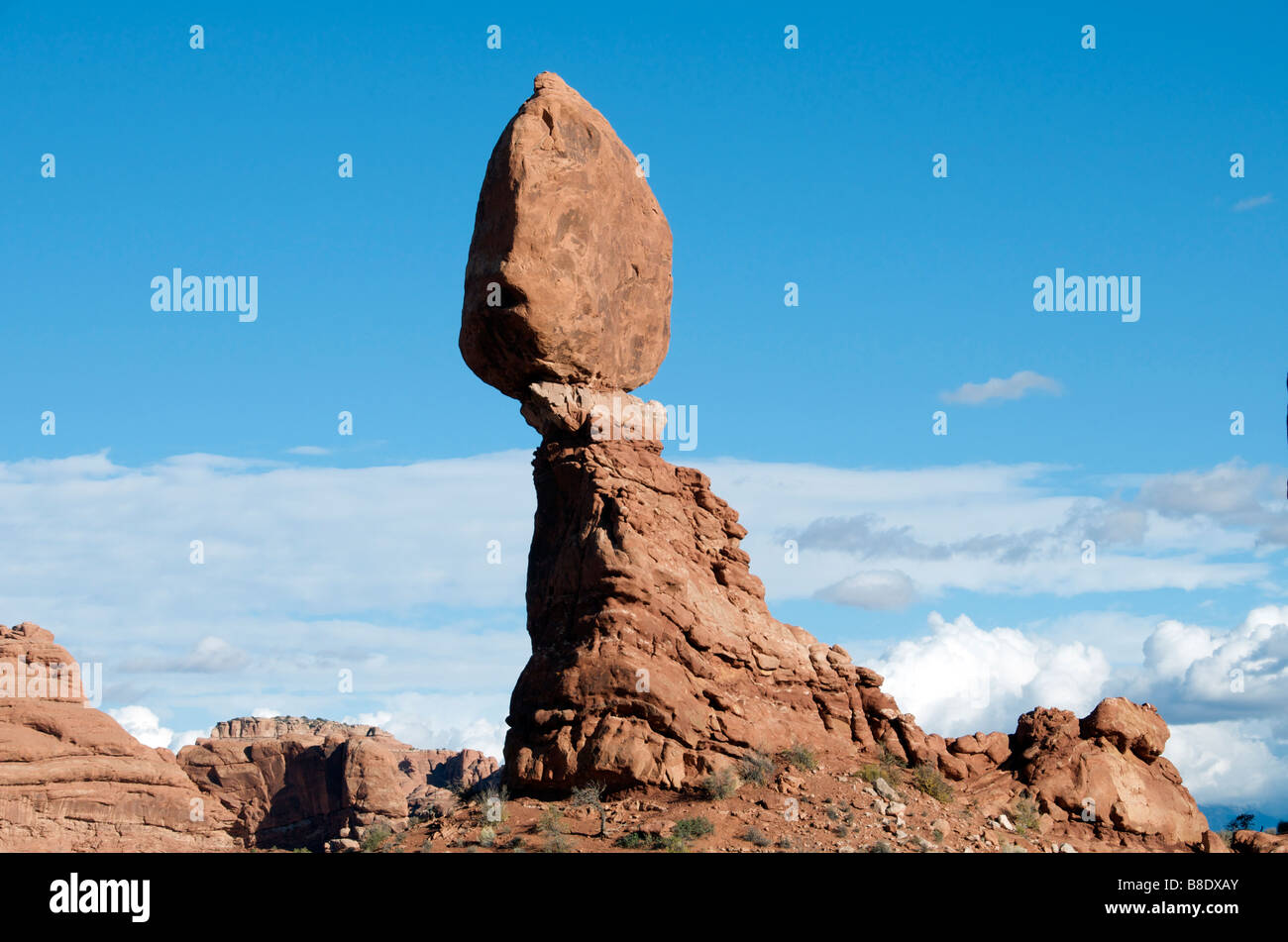 Equilibrato Rock Arches National Park nello Utah Stati Uniti d'America Foto Stock
