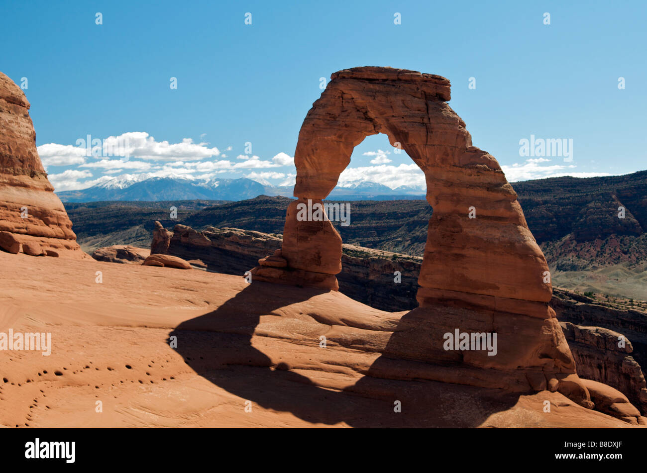 Delicate Arch Arches National Park nello Utah Stati Uniti d'America Foto Stock