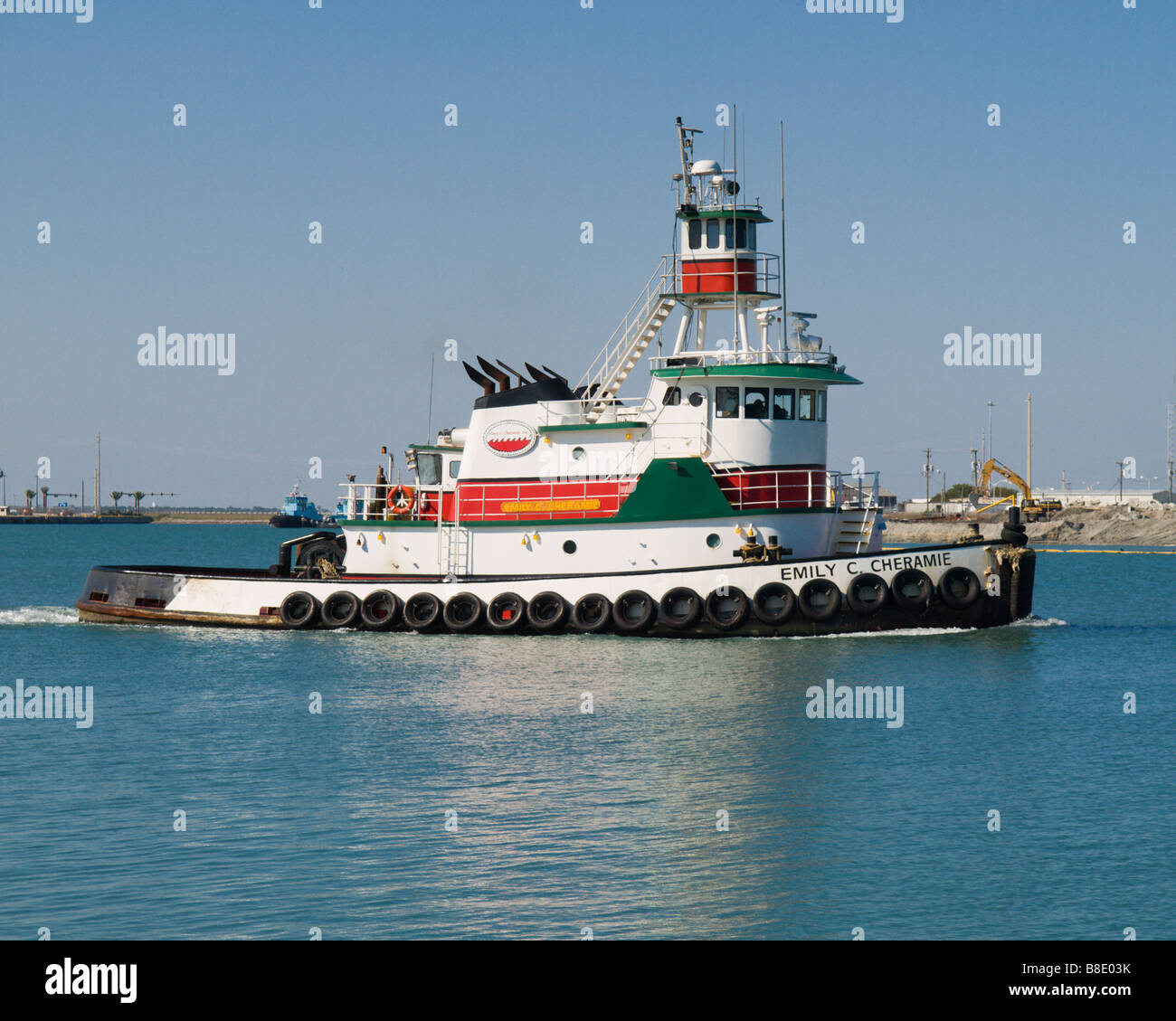 EMILY C OFFSHORE CHERAMIE rimorchiatore funziona a dragare a Port Canaveral sulla costa atlantica della Florida USA Foto Stock