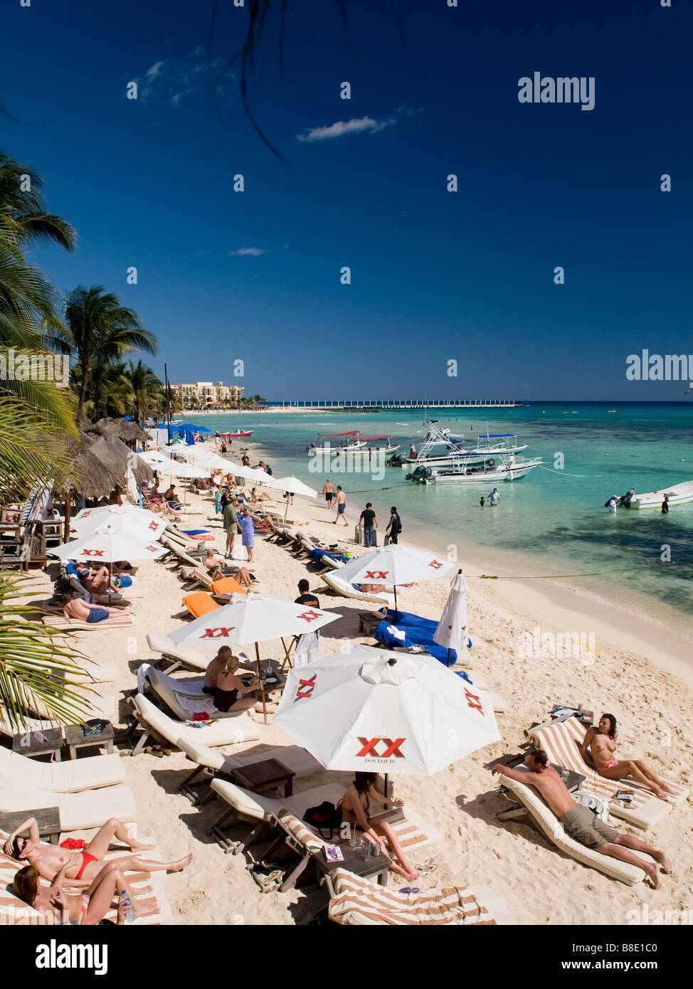 Spiaggia di Playa del Carmen in Messico Foto Stock