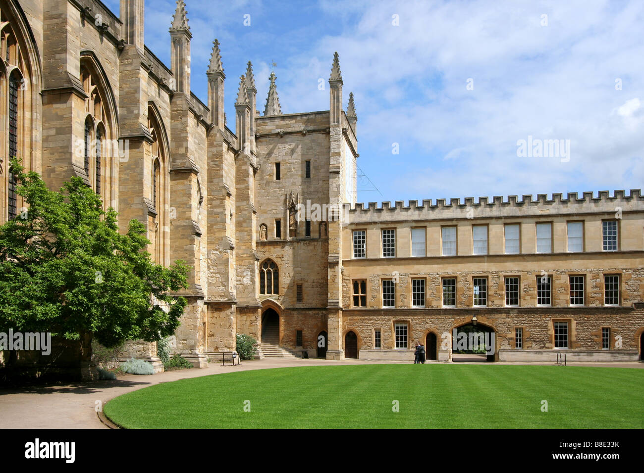 Oxford University, New College cortile Foto stock - Alamy