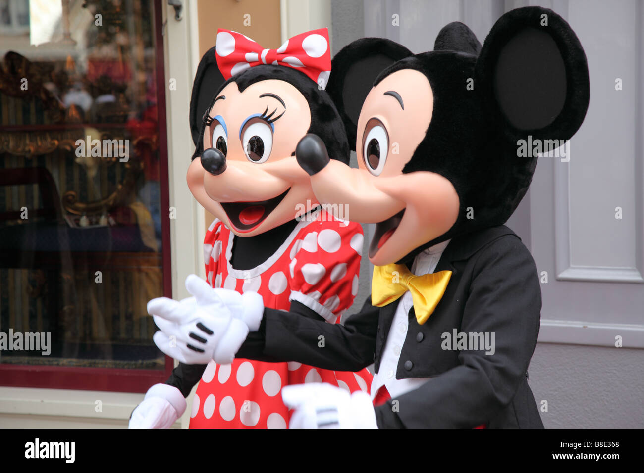 Minnie e Mickey Mouse a Disneyland California USA Foto Stock