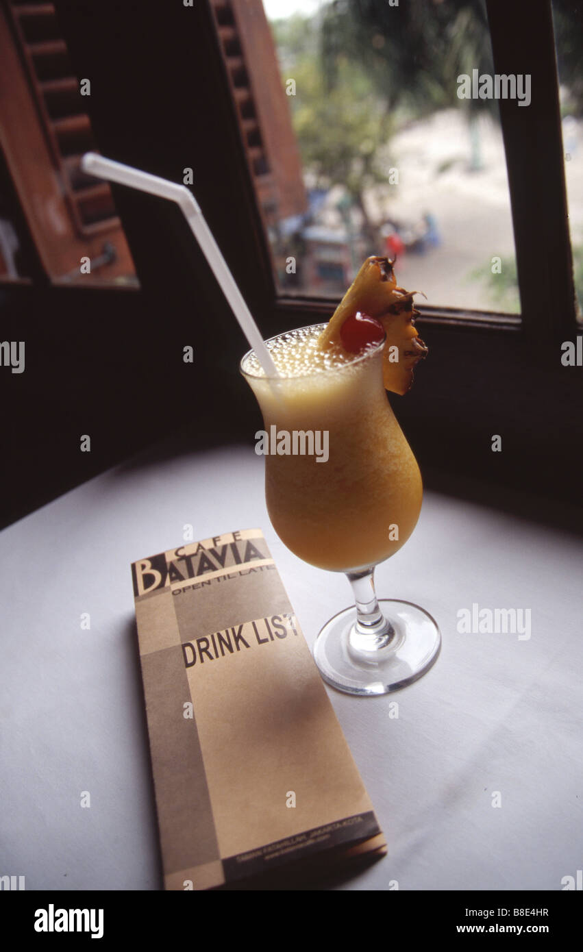 Cocktail drink presso la caffetteria Batavia Indonesia Jakarta Foto Stock