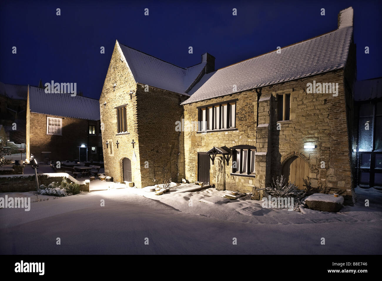 Il convento di Beverley Ostello della gioventù tappezzate in snow East Yorkshire Regno Unito Foto Stock