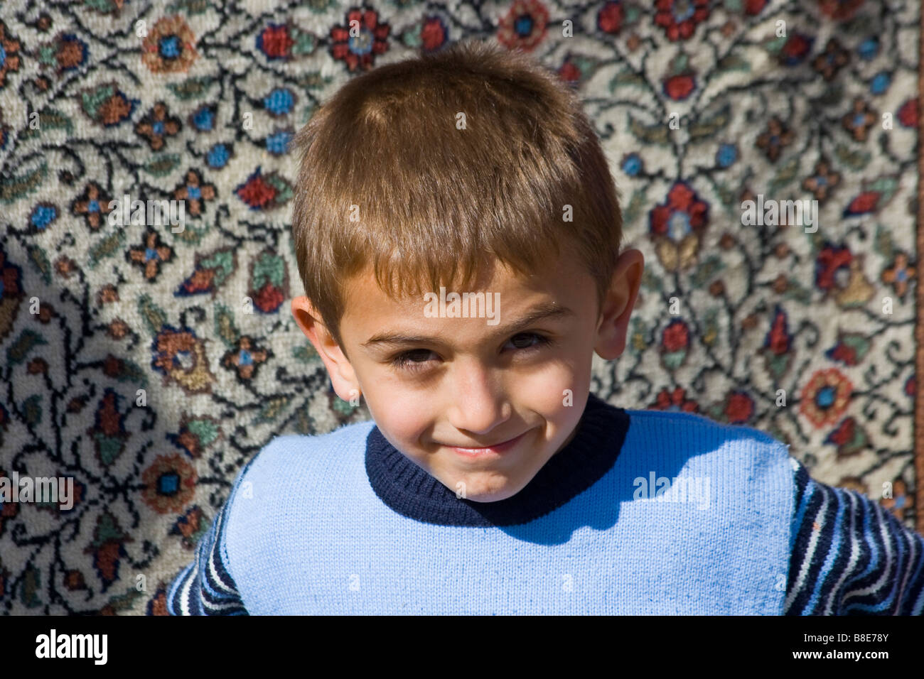 Giovane ragazzo turco in Cappadocia Turchia Foto Stock