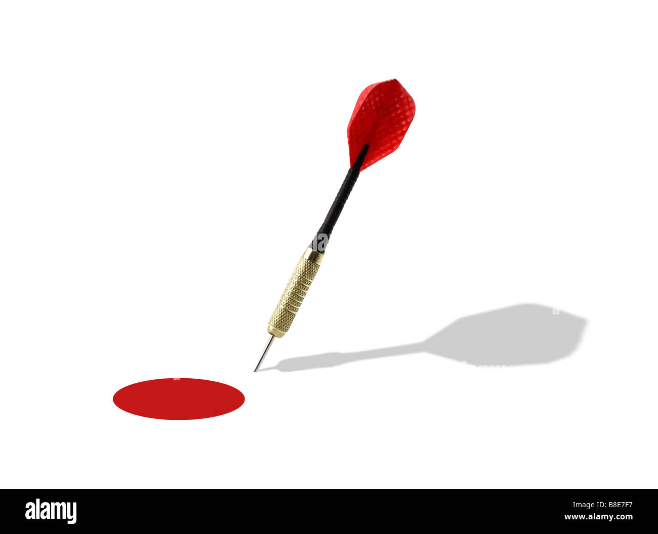 1 Dart manca il cerchio rosso Target Foto Stock