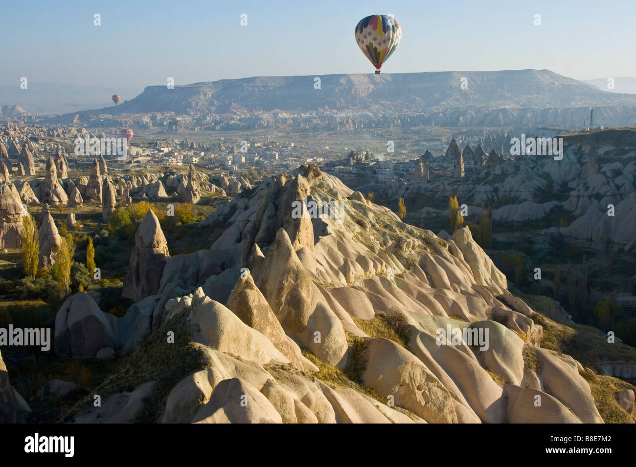 Volo in mongolfiera in Cappadocia Turchia Foto Stock