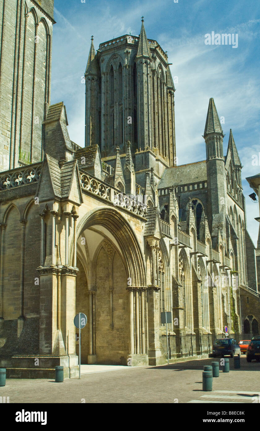 Cattedrale di coutances in Normandia francia Foto Stock