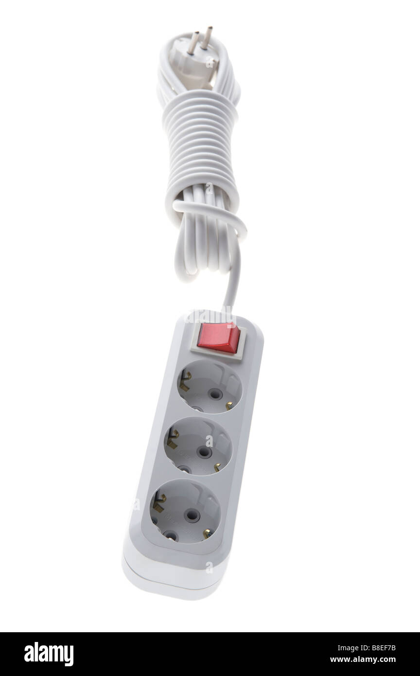 Oggetto sullo strumento bianco presa elettrica e l'uscita Foto Stock