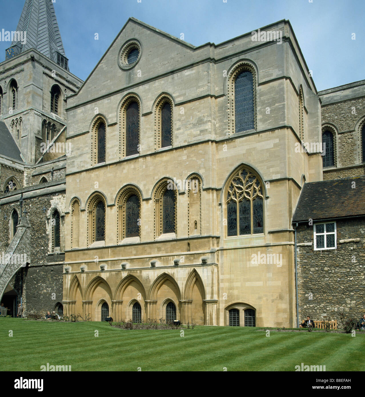 Rochester Cathedral sud est transetto Foto Stock