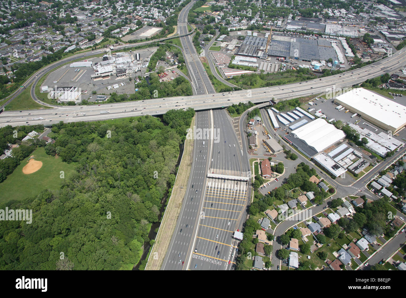 Fotografia aerea di intersezione della Route 78 e dal Garden State Parkway in Hillside New Jersey, U.S.A. Foto Stock