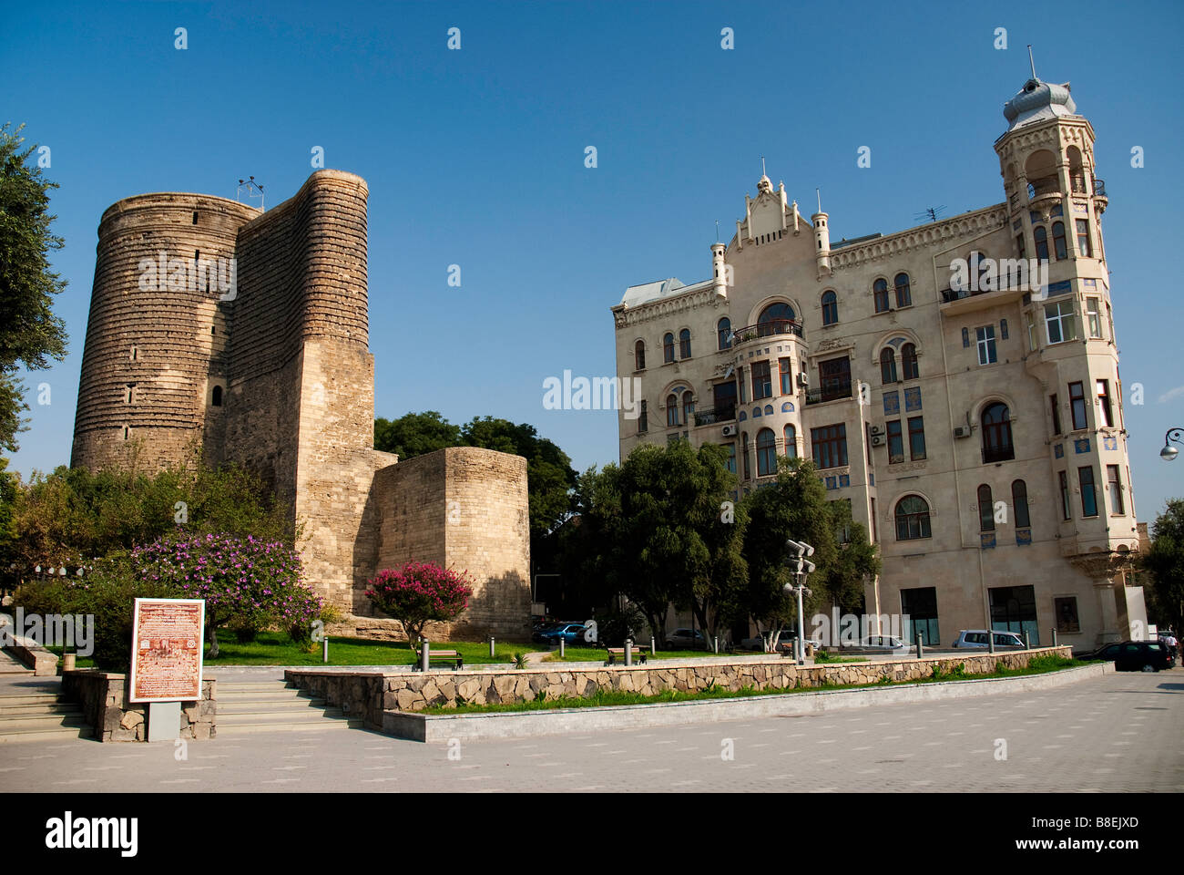 Maidens tower baku Azerbaigian Caucaso Asia viaggi in europa Foto Stock