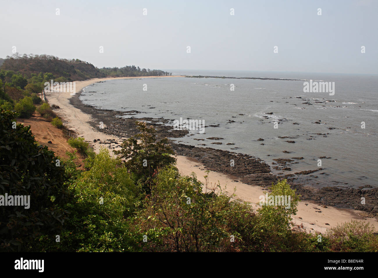 Om Beach si trova a Gokarna sulla costa settentrionale del Karnataka. India Foto Stock