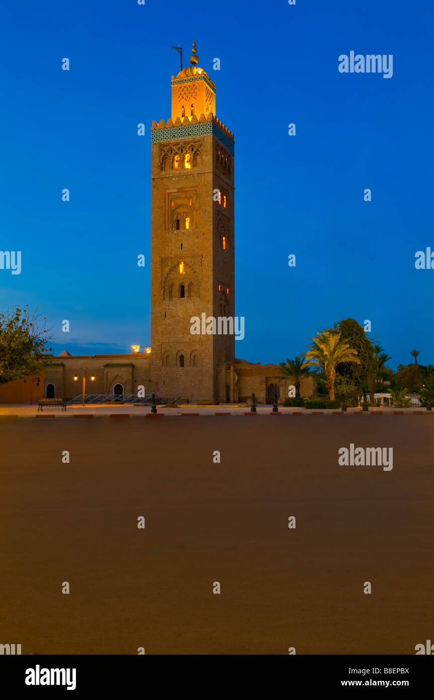 Il Marocco Marrakech Moschea Koutoubia Foto Stock