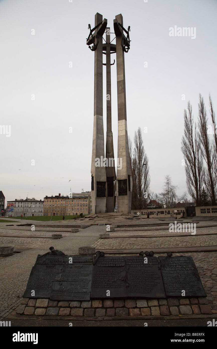 La Polonia, Gdansk, cantiere, i lavoratori monumento Foto Stock