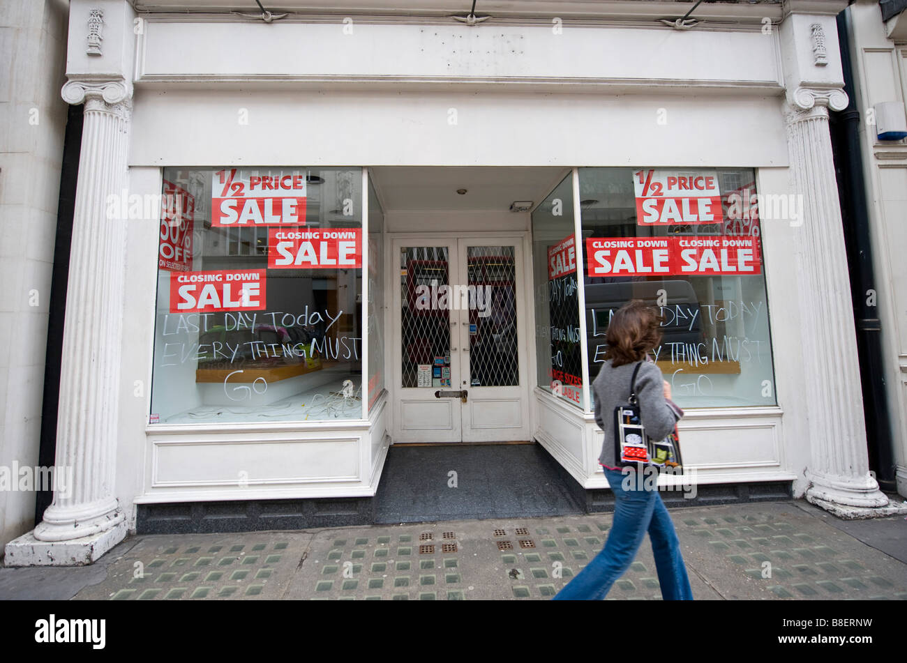 Vuoto negozio Londra Foto Stock