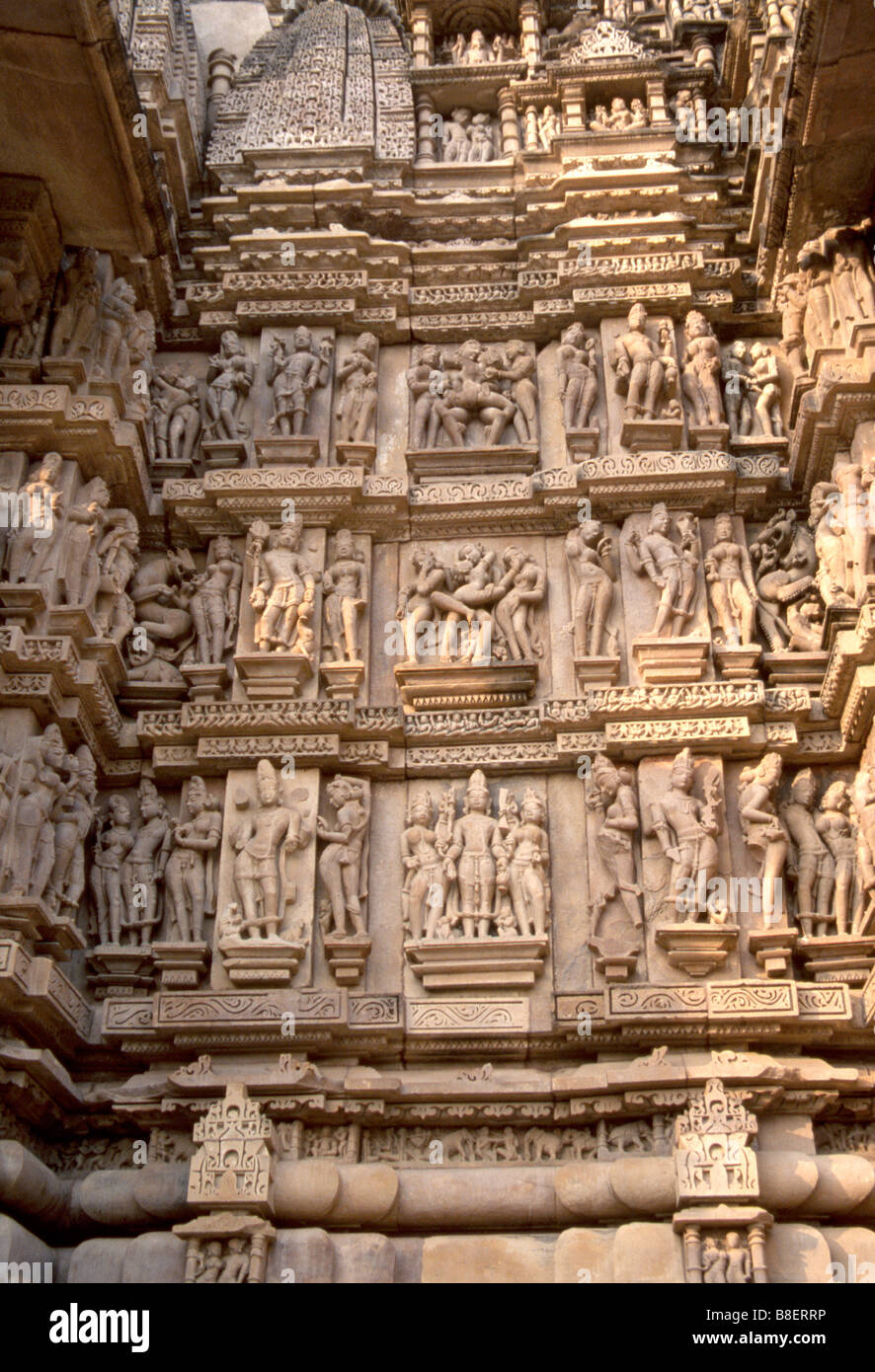 Tempio di Khajuraho India Foto Stock