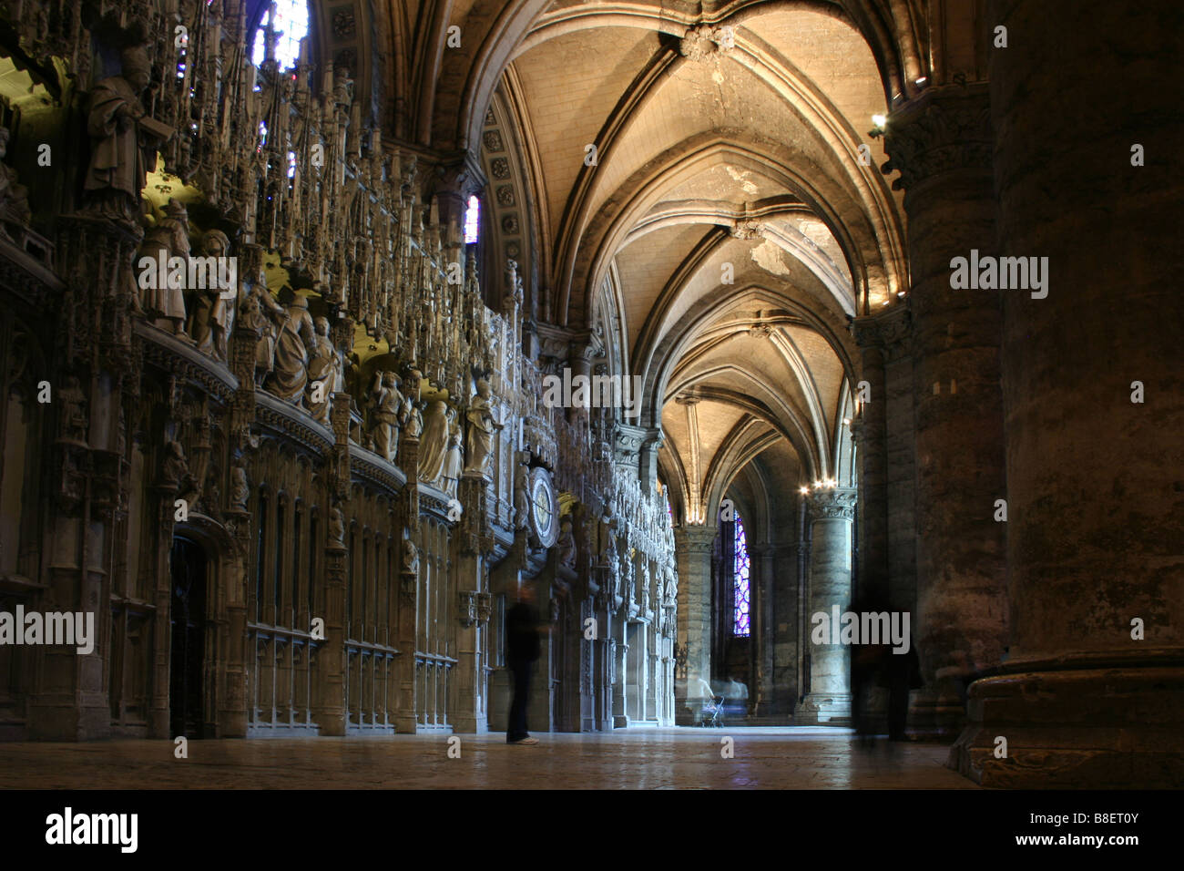 Dentro la Cattedrale di Chartres Foto Stock