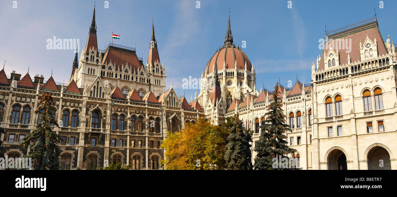 Budapest , Ungheria . Le case del Parlamento . Foto Stock