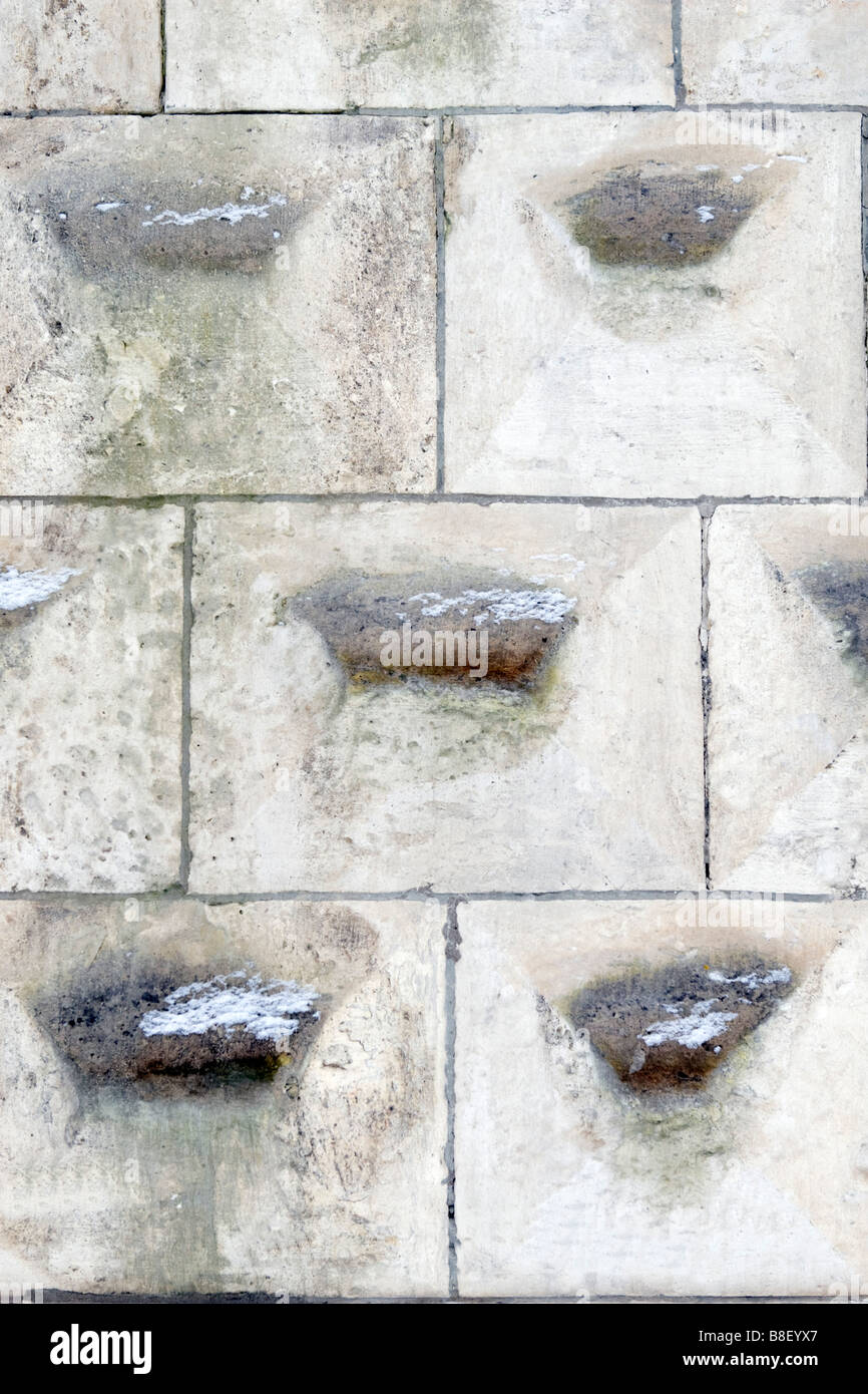 Antico monastero di parete decorazione di piastrelle. Foto Stock