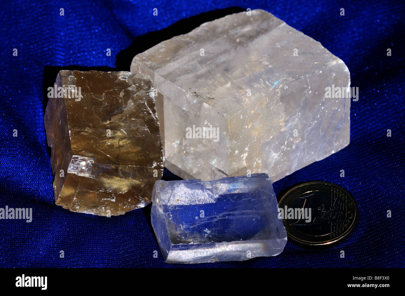 I cristalli di calcite. Foto Stock