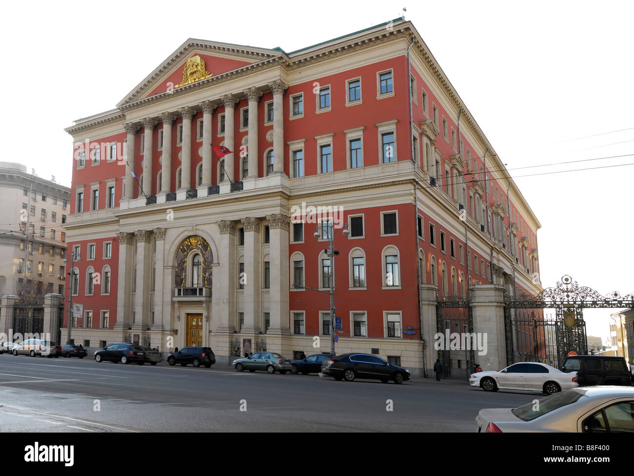 Costruzione di Mosca Mayoralty sulla Tverskaya Street Mosca Russia Foto Stock