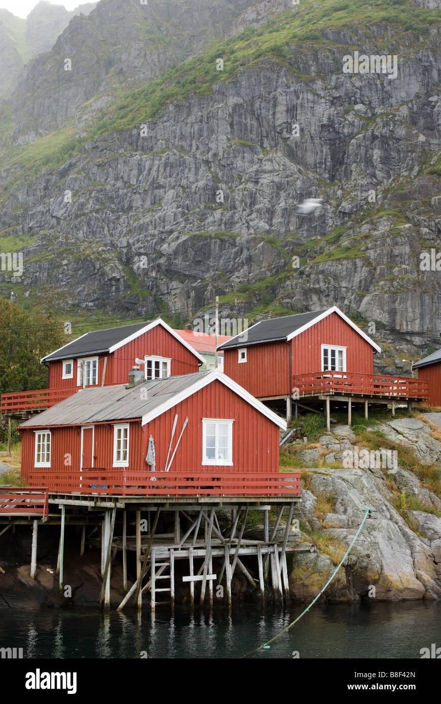 Å, villaggio di pescatori sull'isola Moskenesøya, isole Lofoten, Nordland, Norvegia, Scandinavia, Europa Foto Stock
