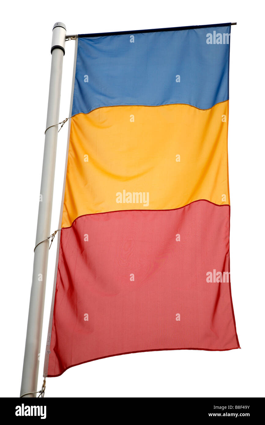 Il rumeno bandiera nazionale Foto Stock